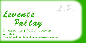 levente pallay business card